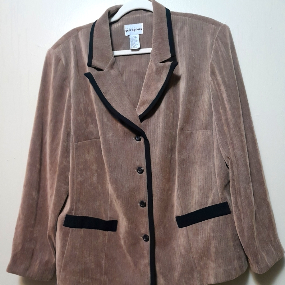 Vintage Womans Perceptions Blazer Brown 20W